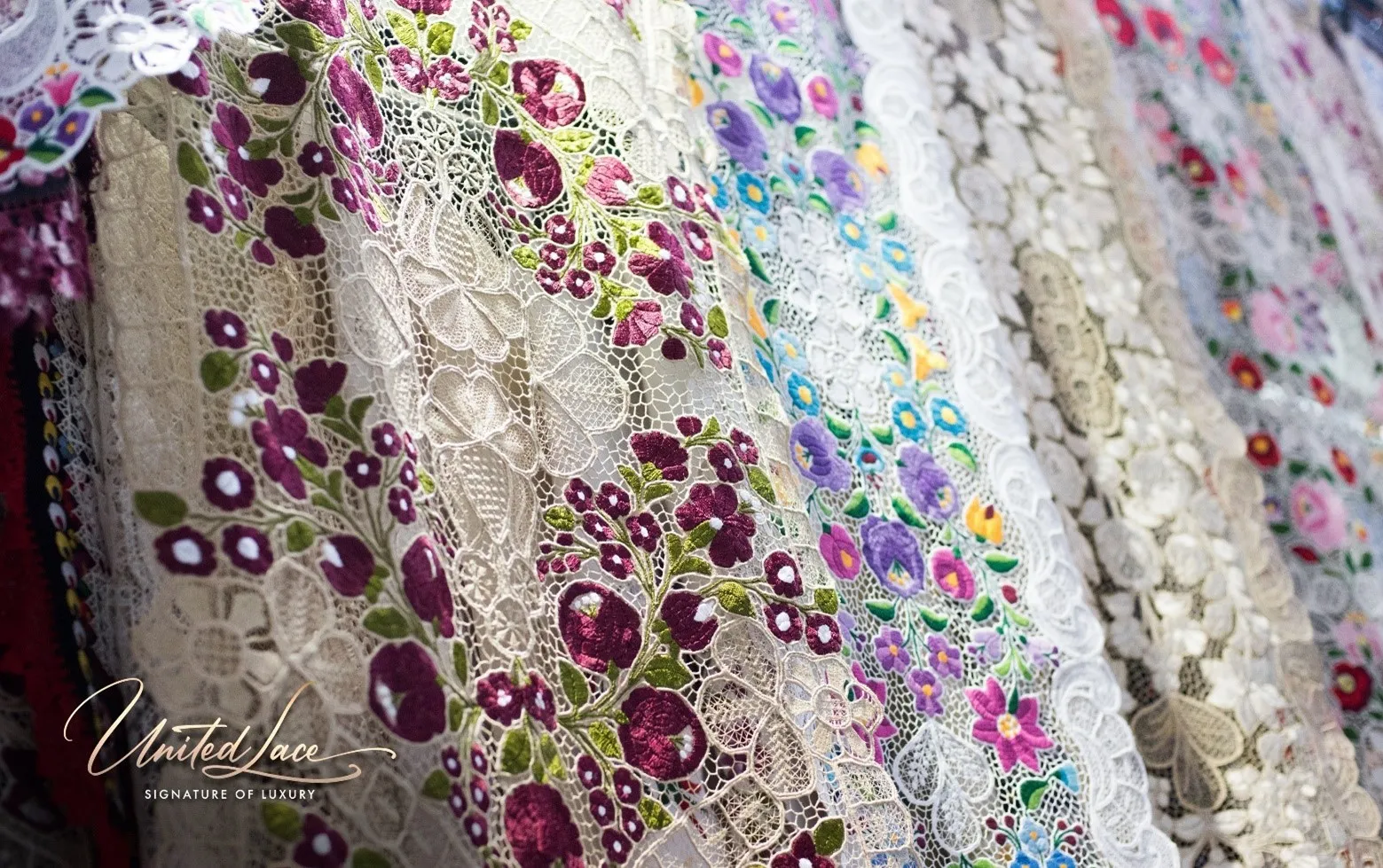 Cotton lace fabric, Embroidery fabric