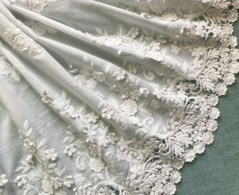 COTTON APPLIQUE, Fancy lace fabric