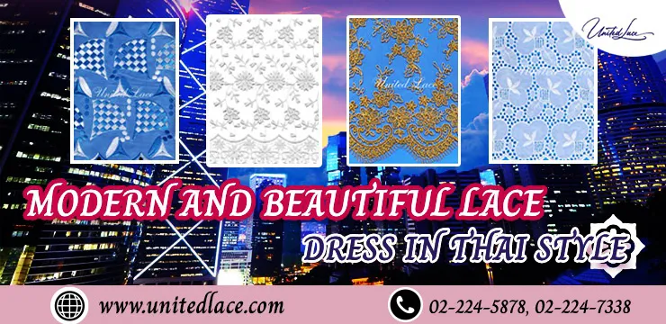 Modern and beautiful lace dress in Thai style